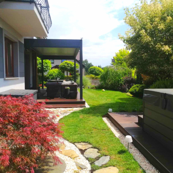 nowoczesny taras ogrodowy