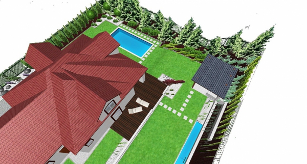projekt ogrodu - widok z góry